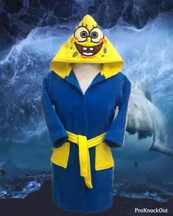 حوله پالتویی کودک باب اسفنجی لینتکس