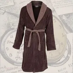 حوله پالتویی کلاه دار کلاسیک قهوه ای پودایران