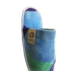 دمپایی حوله ای پیکاسو آبی پودایران