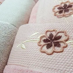 سرویس حوله پالتویی دونفره CEVAHIR بژ گلبهی