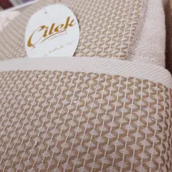 سرویس حوله پالتویی دونفره CILEK گلبهی نسکافه