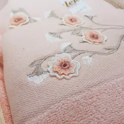 سرویس حوله پالتویی دونفره CILEK گلبهی نسکافه