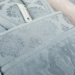 سرویس حوله پالتویی دونفره Modena طوسی/گلبهی