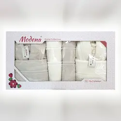 سرویس حوله پالتویی دونفره Modena کرم/بژ