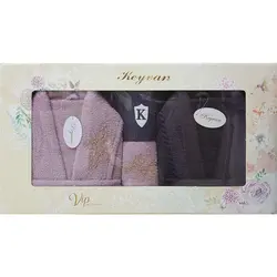 سرویس حوله پالتویی دونفره PUPILLA ذغالی پیازی