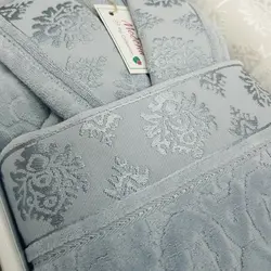 سرویس حوله پالتویی دونفره Modena کرم/طوسی