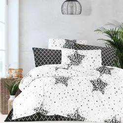 ملحفه نیم ست Galaxy مشکی دونفره freedom