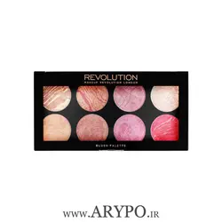 پالت رژگونه براق (تراکوتا) رولوشن مدل Blush Queen