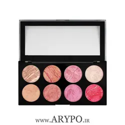 پالت رژگونه براق (تراکوتا) رولوشن مدل Blush Queen