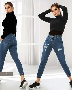 شلوار جین کمرکش زاپ‌دار