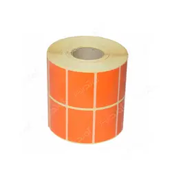لیبل (برچسب) پی وی سی دو ردیفه نارنجی 51×34 3000 عددی دیجی کالا