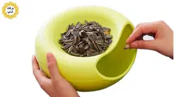 ظرف تخمه و آجیل خوری دو قسمتی نوین مدل 98