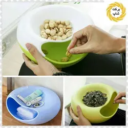 ظرف تخمه و آجیل خوری دو قسمتی نوین مدل 98