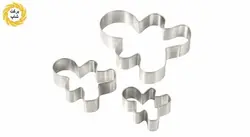 قالب کوکی و کاتر بیسکوئیت استیل دکتر سوئیت بسته 3 عددی