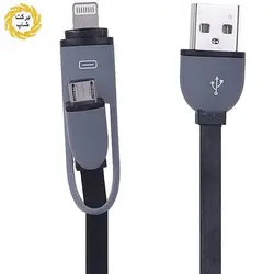 کابل شارژر و دیتا تسکو 2 در 1 لایتنینگ / Micro USB