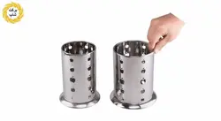جا قاشق چنگال استیل طرح سیب Tata بسته 2 عددی