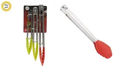 انبر استیل سر سیلیکونی Tony's Top Tools بسته 3 عددی و 1 عددی