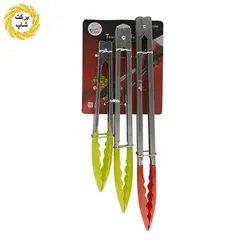 انبر استیل سر سیلیکونی Tony's Top Tools بسته 3 عددی و 1 عددی