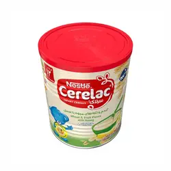 سرلاک گندم و تکه های میوه با عسل به همراه شیر نستله مناسب کودکان از 12 ماهگی 400 گرم