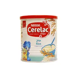 سرلاک برنج به همراه شیر نستله مناسب کودکان از پایان 6 ماهگی 400 گرم
