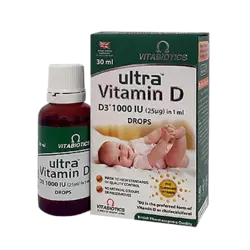 قطره خوراکی اولترا ویتامین D3 ویتابیوتیکس حجم 30 میلی لیتر