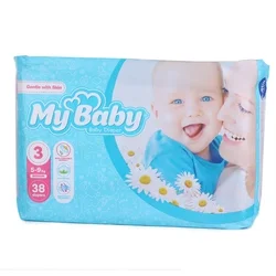 پوشک مای بیبی سایز 3 بسته 38 عددی