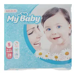 پوشک مای بیبی سایز 5 بسته 28 عددی