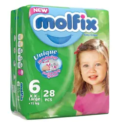 پوشک مولفیکس سایز 6 بسته 28 عددی