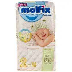 پوشک مولفیکس سایز 2 بسته 52 عددی