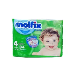 پوشک مولفیکس سایز 4 بسته 34 عدد