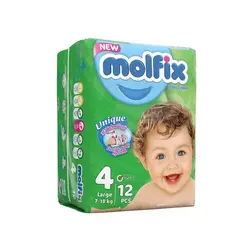 پوشک مولفیکس سایز 4 بسته 12 عددی