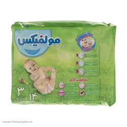 پوشک مولفیکس سایز 3 بسته 14 عددی