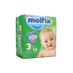 پوشک مولفیکس سایز 3 بسته 14 عددی