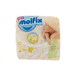 پوشک مولفیکس سایز 1 بسته 20 عددی