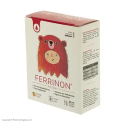 قطره آهن فری نون دلنوا فارما با طعم پرتقال 30 میلی لیتر