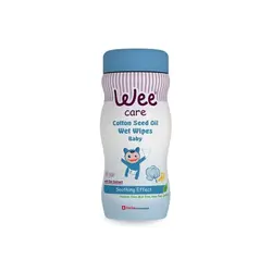 دستمال مرطوب کودک وی کر حاوی روغن پنبه دانه استوانه‌ای بسته 70 عددی