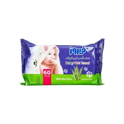 دستمال مرطوب فیروز با عصاره آلوئه‌ورا بسته 60 عددی