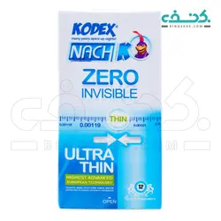 کاندوم فوق نازک زیرو اینویزیبل 12 عددی ناچ کدکس