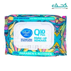دستمال مرطوب پاک کننده آرایش ضد حساسیت کیوتن پلاس دافی