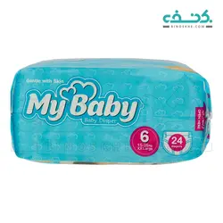 پوشک سری مهربان با پوست سایز 6 بسته 24 عددی مای بیبی