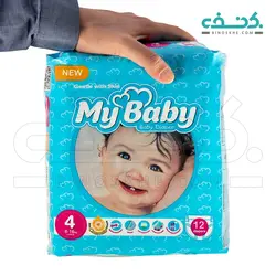 پوشک سری مهربان با پوست سایز 4 بسته 12 عددی مای بیبی