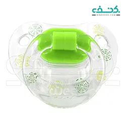 پستانک ارتودنسی شفاف چاپدار Happy وی کر