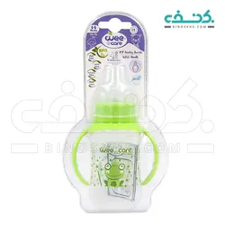 شیشه شیر دسته دار پلی پروپیلن دهانه استاندارد مناسب 0 تا 6 ماه وی کر