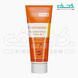 کرم ضد آفتاب فتوزومSPf50فاقدچربی(بژ متوسط) فیس دوکس