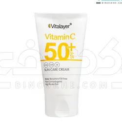کرم ضدآفتاب spf50+ویتامین c بی رنگ ویتالایر