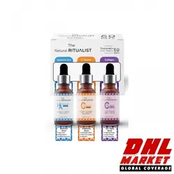 پک سه عددی سرم نچرال ریتوآلیست حاوی ویتامین C ، هیلورونیک اسید و کلاژن The Natural Ritualist حجم 90 میل | فروشگاه اینترنتی DHLmarket / فروشگاه بین المللی دی اج ال مارکت www.dhlmarket.ir / پشتیبانی : 09360003986 دفتر مرکزی : 02188802013