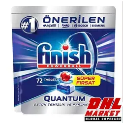 قرص ظرفشویی فینیش Finish Quantom بسته 72 عددی | فروشگاه اینترنتی DHLmarket / فروشگاه بین المللی دی اج ال مارکت www.dhlmarket.ir / پشتیبانی : 09360003986 دفتر مرکزی : 02188802013