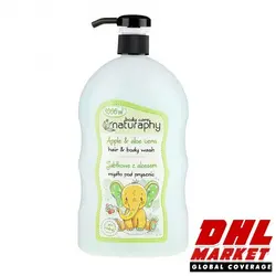 شامپو بچه سر و بدن ناتروپی Naturaphy عصاره سیب و آلوئه ورا حجم 1000 میل | فروشگاه اینترنتی DHLmarket / فروشگاه بین المللی دی اج ال مارکت www.dhlmarket.ir / پشتیبانی : 09360003986 دفتر مرکزی : 02188802013