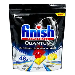 قرص ماشین ظرفشویی فینیش مدل کوانتوم مکس لمون ۴۸ عددی Finish Quantum Max Lemon