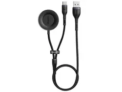 کابل سوپر شارژ دوکاره بیسوس مدل Cafule Series One-for-two Data Cable USB to C+ Watch Charging Dock CA1T2-G1 با قابلیت شارژ ساعت هوشمند هوآوی